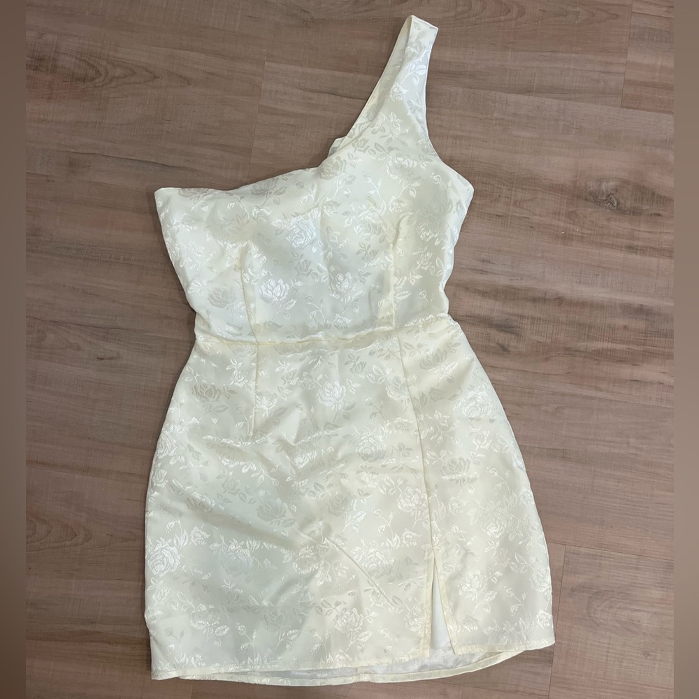 Jacquard One Shoulder Dress Sz XS